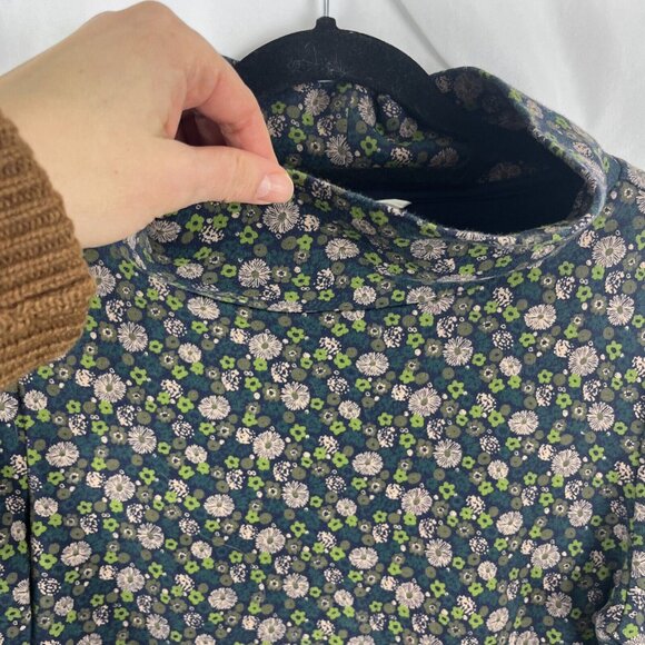Seasalt Cornwall Floral Green Mockneck Top Womens Size 6 - Picture 2 of 8